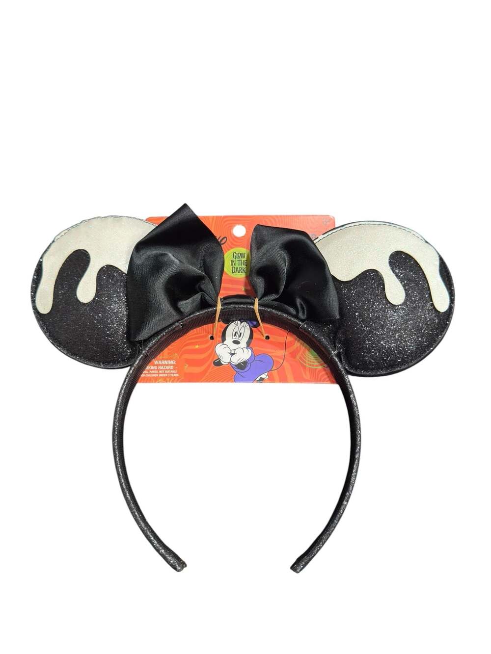 Disney Minnie Mouse Glow in the Dark Glitter Ears Headband